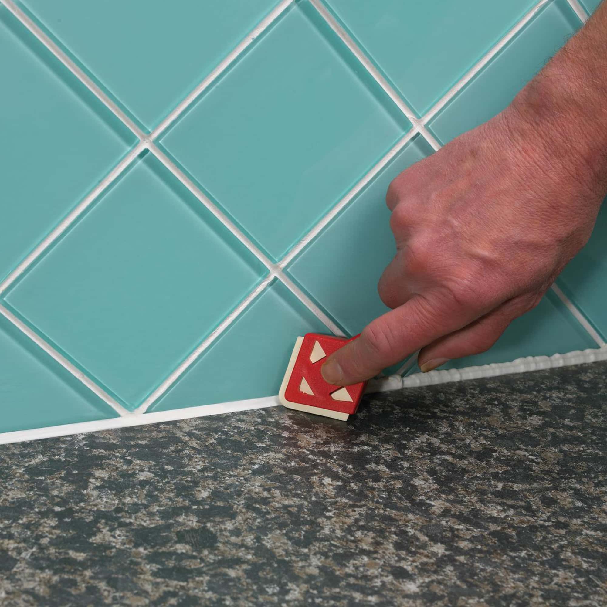 Everbuild seal rite sealant smooth out tool red tile worktop kitchen easy use